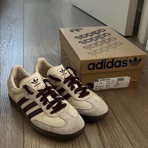 Adidas Samba OG Sneakers - Cream and Burgundy